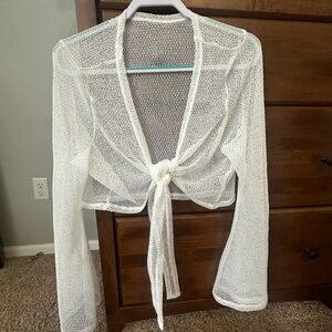 White coverup top